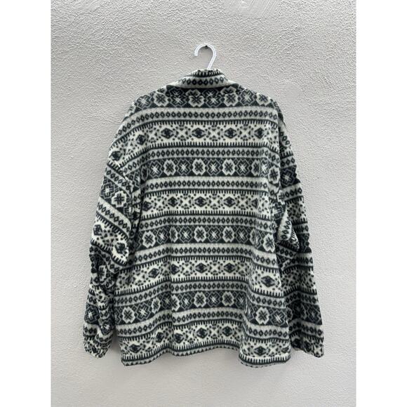 Haband Unisex Jacket Size XL Aztec Fleece Zip Up Vintage - Picture 8 of 12